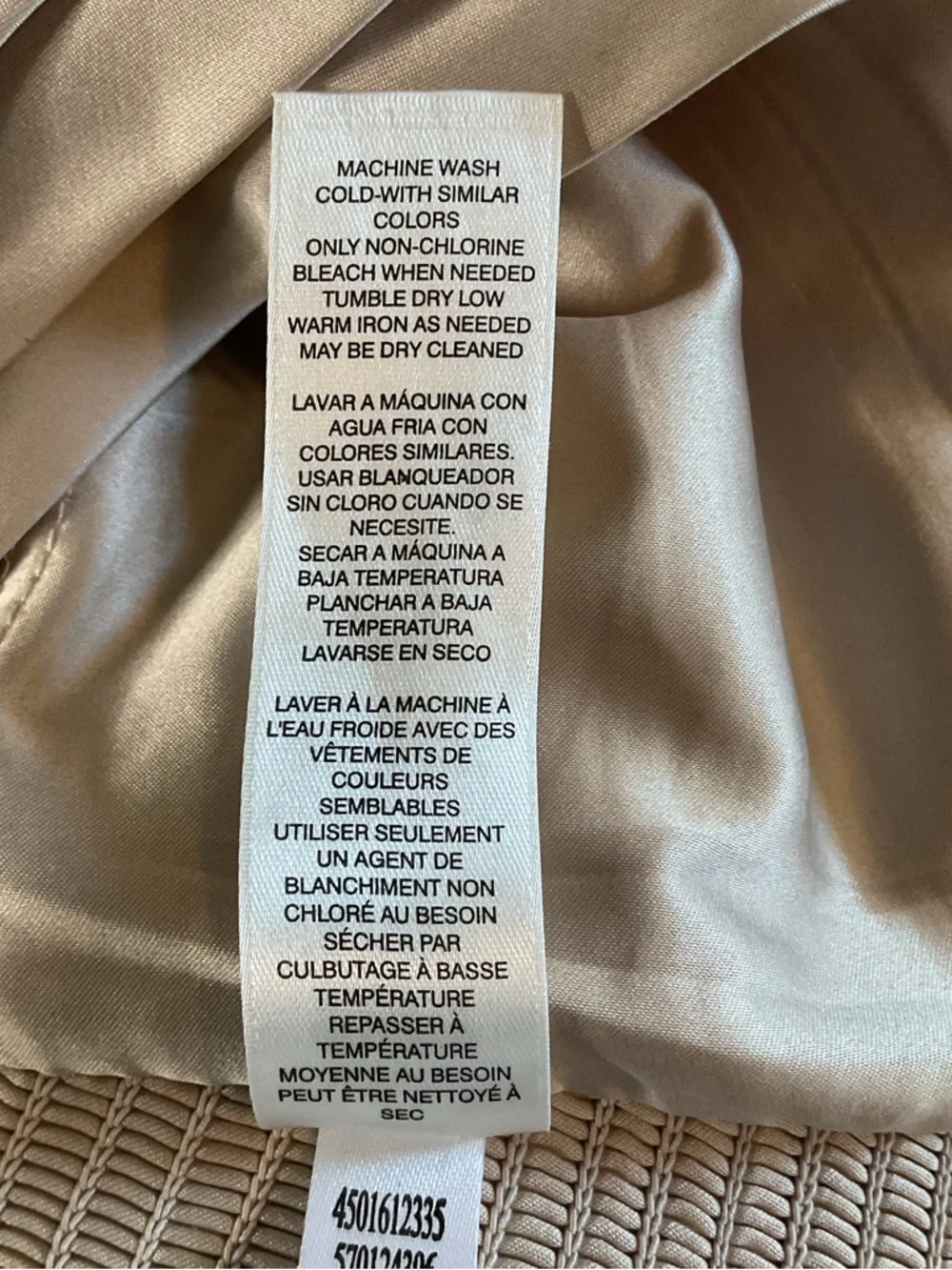 White House Black Market Satin Drape-Neck Blouse in Champagne XL - Picture 8 of 9